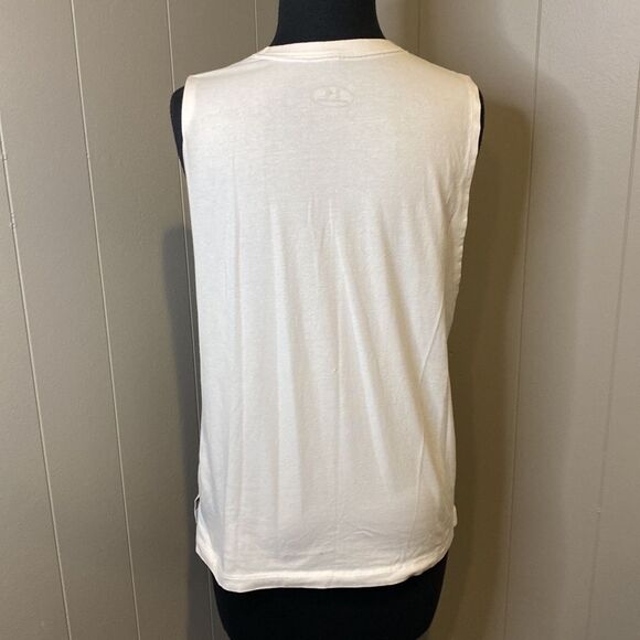 Under Armour Medium Heat Gear Sleeveless Top Workout Shinny Graphic - Picture 4 of 5
